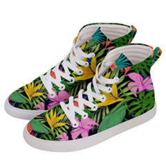 Tropical Greens Women s Hi-top Skate Sneakers by Sobalvarro