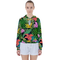 Tropical Greens Women s Tie Up Sweat by Sobalvarro