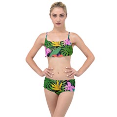 Tropical Greens Layered Top Bikini Set by Sobalvarro