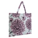 Flowers Zipper Large Tote Bag View2