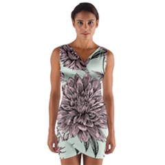 Flowers Wrap Front Bodycon Dress by Sobalvarro