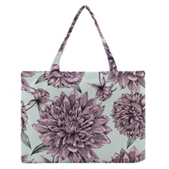 Flowers Zipper Medium Tote Bag by Sobalvarro