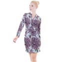 Flowers Button Long Sleeve Dress View1