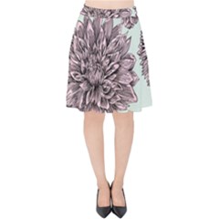 Flowers Velvet High Waist Skirt by Sobalvarro