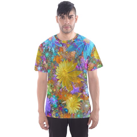 Apo Flower Power  Men s Sports Mesh Tee by WolfepawFractals