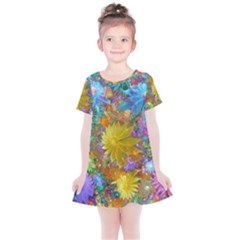 Apo Flower Power  Kids  Simple Cotton Dress by WolfepawFractals