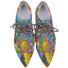 Apo Flower Power  Women s Pointed Oxford Shoes by WolfepawFractals