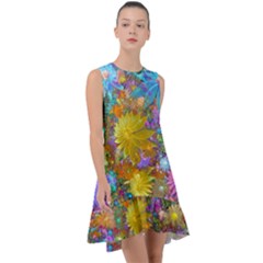 Apo Flower Power  Frill Swing Dress by WolfepawFractals