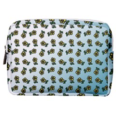 Blue Gradient Flower Make Up Pouch (medium) by snowwhitegirl