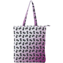 Magenta Gradient Flower Double Zip Up Tote Bag by snowwhitegirl