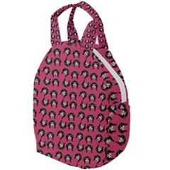 Retro Girl Daisy Chain Pattern Pink Travel Backpacks by snowwhitegirl