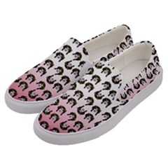 Retro Girl Daisy Chain Pattern Men s Canvas Slip Ons