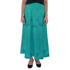 Love To One Color To Love Green Flared Maxi Skirt by pepitasart