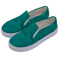 Love To One Color To Love Green Kids  Canvas Slip Ons by pepitasart