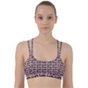 Retro Girl Daisy Chain Pattern Light Pink Line Them Up Sports Bra View1