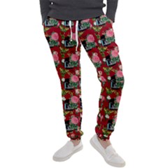 Vintage Can Floral Red Men s Jogger Sweatpants