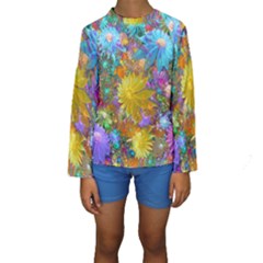 Apo Flower Power Kids  Long Sleeve Swimwear by WolfepawFractals