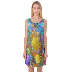 Apo Flower Power Sleeveless Satin Nightdress