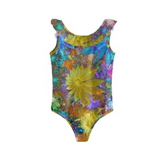 Apo Flower Power Kids  Frill Swimsuit by WolfepawFractals