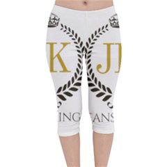 Jk Logo Velvet Capri Leggings 