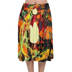 City 1 1 Velvet Flared Midi Skirt by bestdesignintheworld