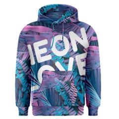 Neon Love Back Neon Love Front Men s Pullover Hoodie by Lovemore