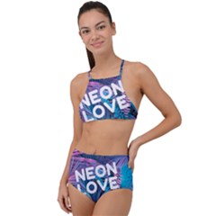 Neon Love Back Neon Love Front High Waist Tankini Set by Lovemore