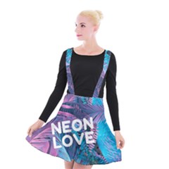 Neon Love Back Neon Love Front Suspender Skater Skirt by Lovemore