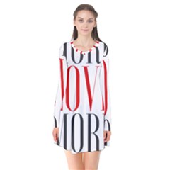 More Love More Long Sleeve V-neck Flare Dress by Lovemore