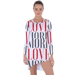 More Love More Asymmetric Cut-out Shift Dress