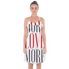 More Love More Ruffle Detail Chiffon Dress