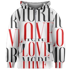 More Love More Kids  Zipper Hoodie Without Drawstring by Lovemore