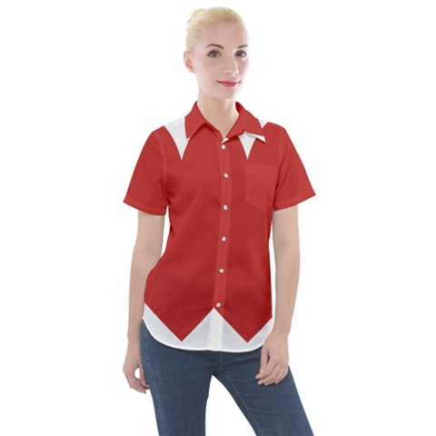 Heart Women s Short Sleeve Pocket Shirt by Lovemore