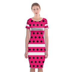 Polka Dots Two Times 3 Black Classic Short Sleeve Midi Dress by impacteesstreetwearten