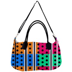 Polka Dots Two Times 5 Black Removal Strap Handbag by impacteesstreetwearten