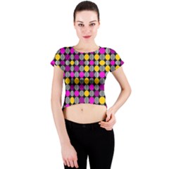 Polka Dots Two Times 4 Black Crew Neck Crop Top by impacteesstreetwearten