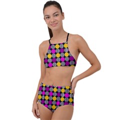 Polka Dots Two Times 4 Black High Waist Tankini Set by impacteesstreetwearten