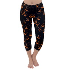 Jack O Lanterns Capri Winter Leggings  by bloomingvinedesign