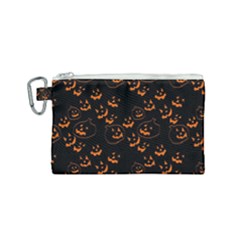 Jack O Lanterns Canvas Cosmetic Bag (small) by bloomingvinedesign