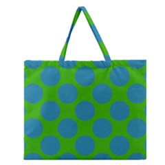 Polka Dots Two Times 6 Zipper Large Tote Bag by impacteesstreetwearten