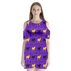 Elegant Pugs Shoulder Cutout Velvet One Piece by ElegantGP