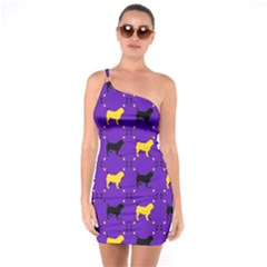 Elegant Pugs One Soulder Bodycon Dress by ElegantGP