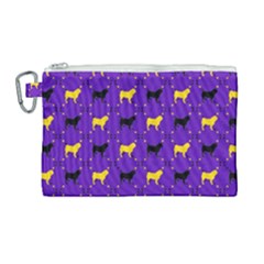 Elegant Pugs Canvas Cosmetic Bag (large) by ElegantGP