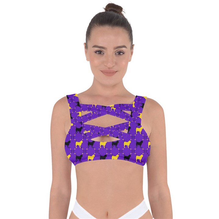 Elegant pugs Bandaged Up Bikini Top