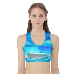 Sky 1 1 Sports Bra With Border by bestdesignintheworld