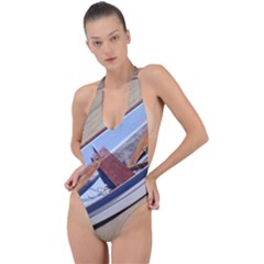 Balboa 1 2 Backless Halter One Piece Swimsuit by bestdesignintheworld