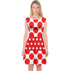 Polka Dots Two Times 9 Capsleeve Midi Dress by impacteesstreetwearten