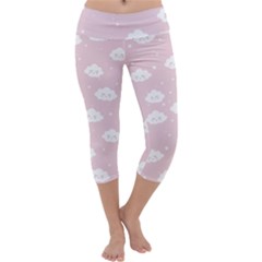 Kawaii cloud pattern Capri Yoga Leggings