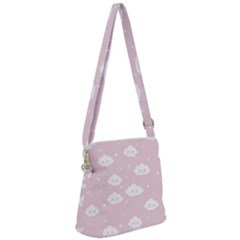 Kawaii cloud pattern Zipper Messenger Bag