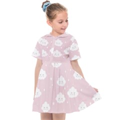 Kawaii cloud pattern Kids  Sailor Dress